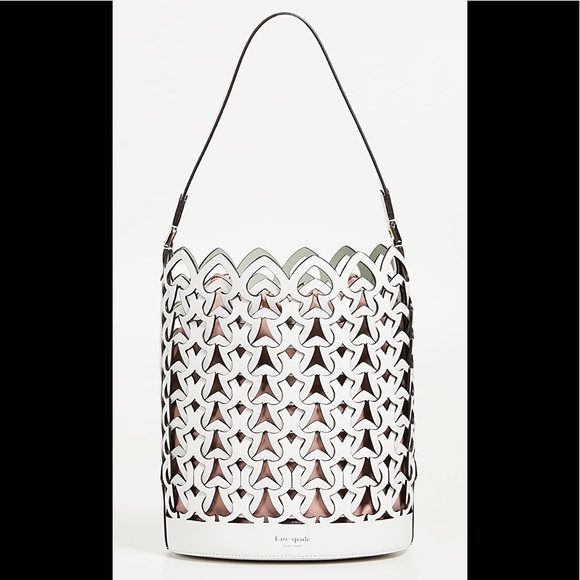 kate spade Handbags - Kate Spade Medium White Dorie Bucket Bag NWT